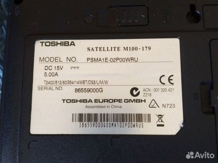 Ноутбук toshiba