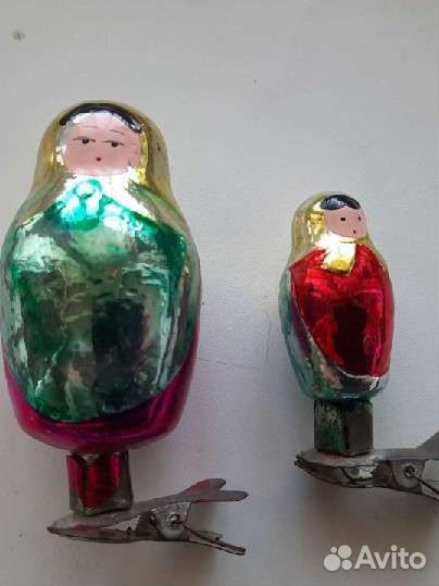 Елочные игрушки СССР на прищепке