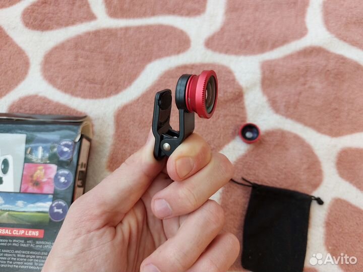 Объектив Fish Eye для смартфона широкий и макро