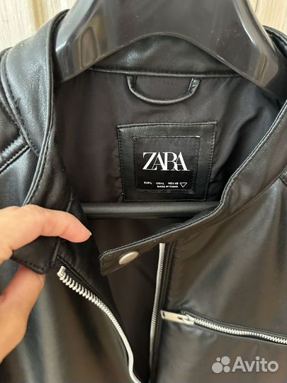 Кожаная куртка мужская zara