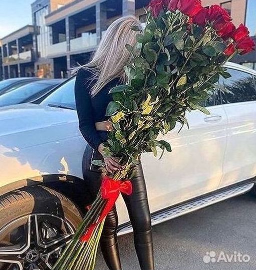 Высокие розы Доставка цветов