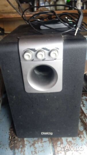 Сабвуфер, рабочий, потёртости, есть, на фото