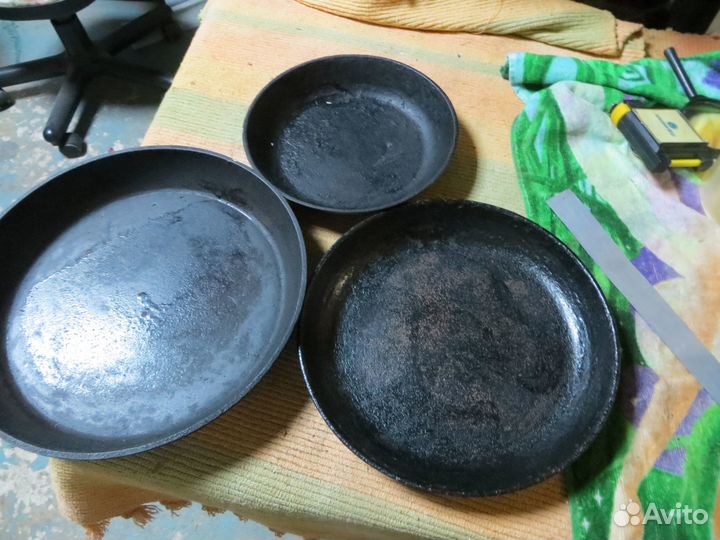 Сковорода чугунная 24см и 18 см и 22 см СССР
