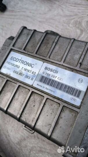 Эбу Ecotronic Pierburg 893907383B Bosch 0285007061