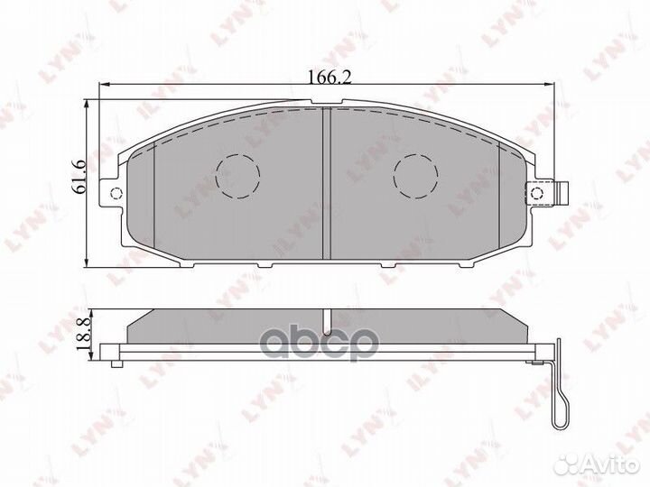 Колодки тормозные дисковые перед BD5715 LYN