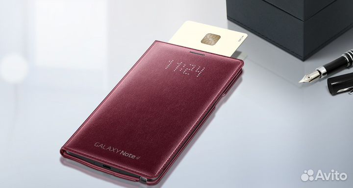 Оригинал Чехол Led Flip Wallet для Samsung Note 4