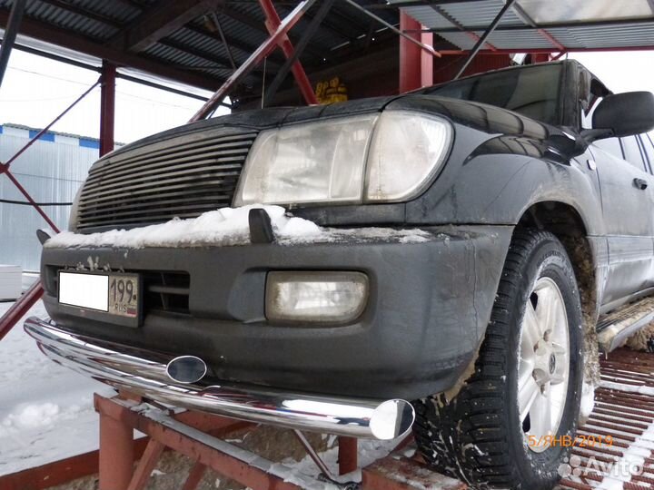 Полированная защита переднего бамп на Лан Круз100