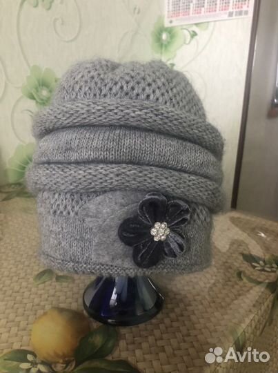 Шапка вязаная, очень тёплая