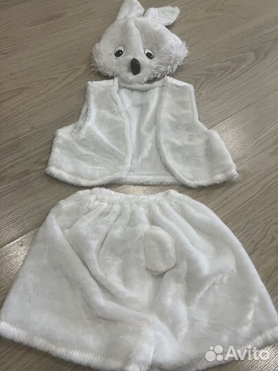 Новогодний костюм зайчика 98