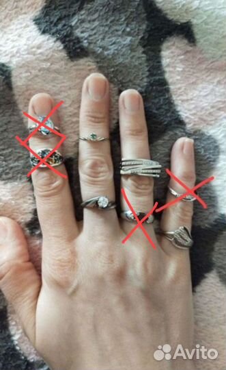 Серебряное кольцо, комплекты