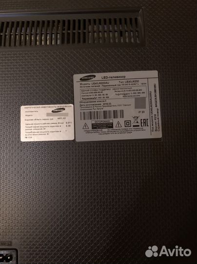 Телевизор samsung ue40j6200au