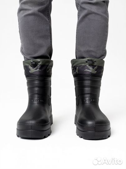 Сапоги резиновые мужские весенние с чулком