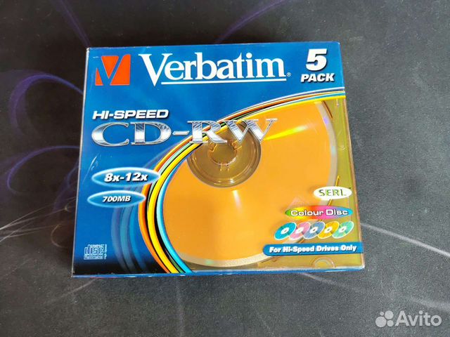 Диски Verbatim CD-RW упаковка 5шт