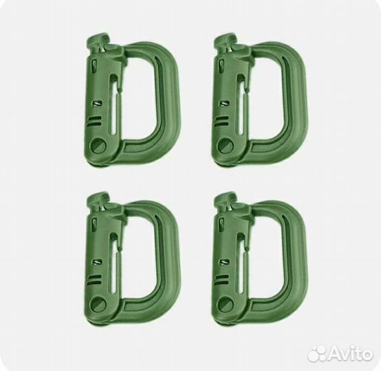 Карабин с D-образным кольцом (разные цвета)