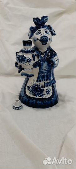 Гжель: Посуда/ Подставка под бутылку/Штоф