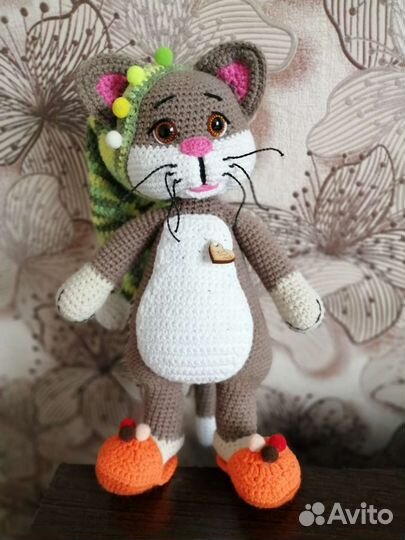 Котик, игрушка, ручной работы