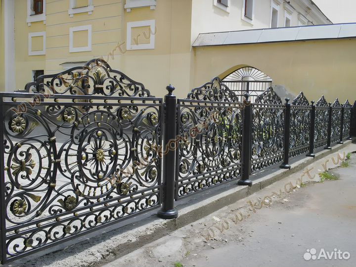 Забор секционный кованый