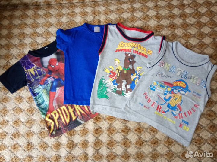 Футболки человек паук, Скуби ду и другие