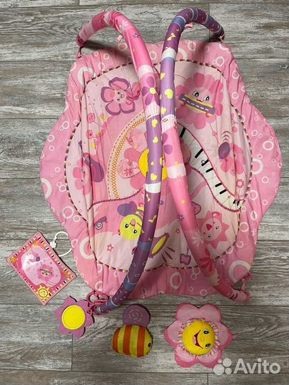 Детский игровой коврик, розовый