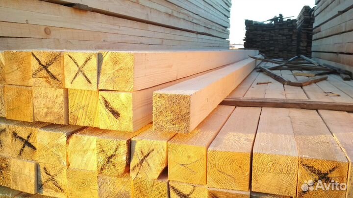 Брус сухой строганный 100*100*6000 мм