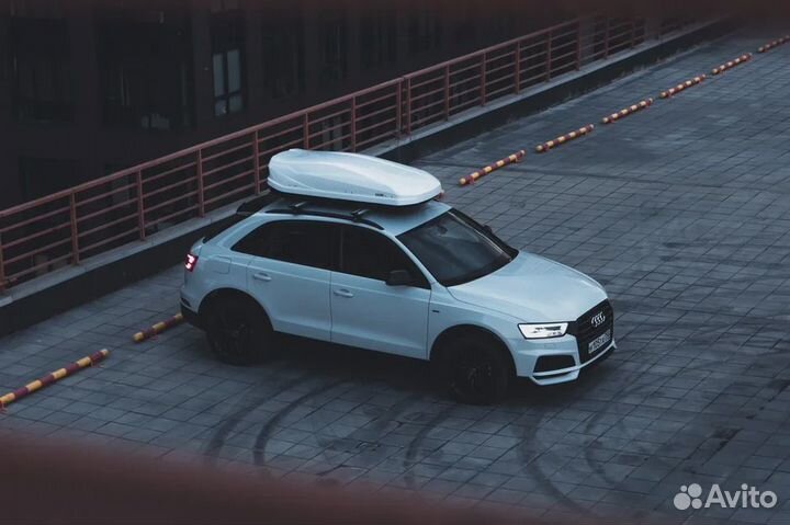 Автобокс на крышу LUX irbis 450L Белый глянец