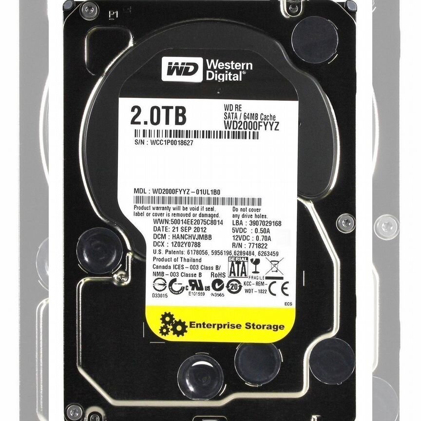 [WD2000FYYZ] Жесткий Диск Western Digital 2tb Sata Wd2000fyyz