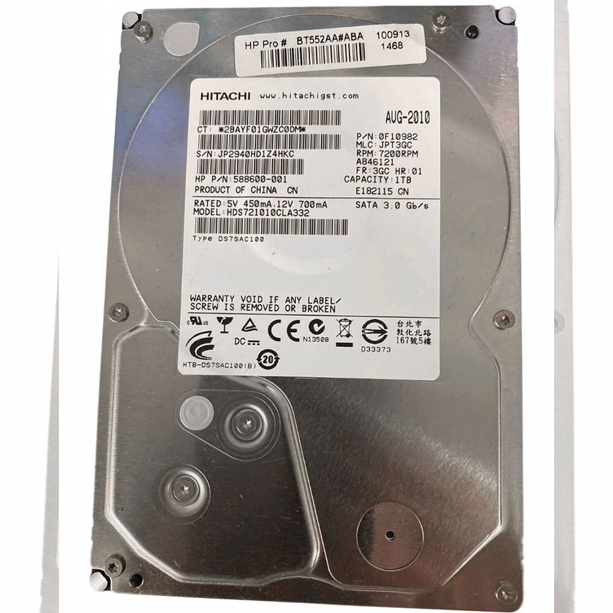 [588600-001] Жесткий Диск Hp 1tb Sata3 3,5" Hdd 588600-001