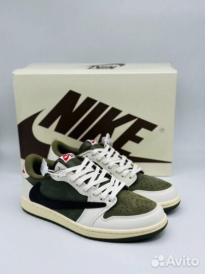 Кроссовки nike air jordan 1 low travis scott