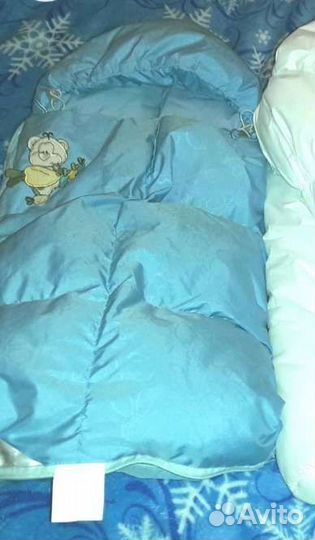 Чисто-пуховый конверт-одеяло в коляску