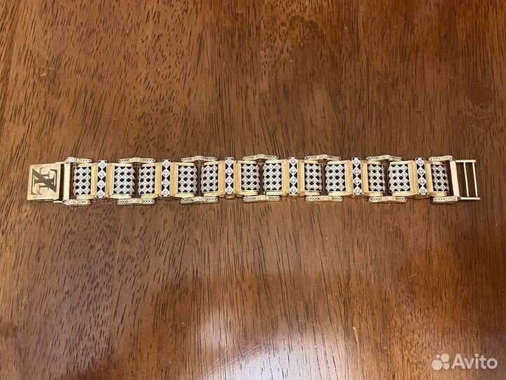 Мужской золотой браслет с бриллиантами