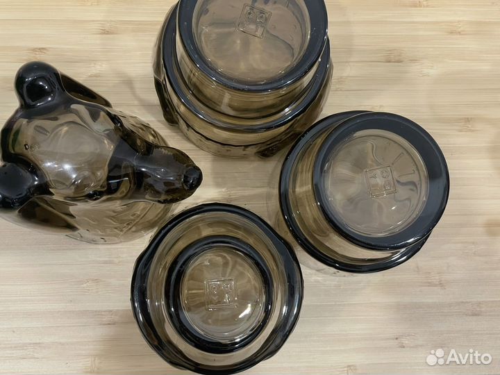 Набор из 4х стаканов doiy puppy, такса коричневые