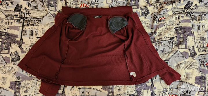 Кофта бордовая школьная с карманами