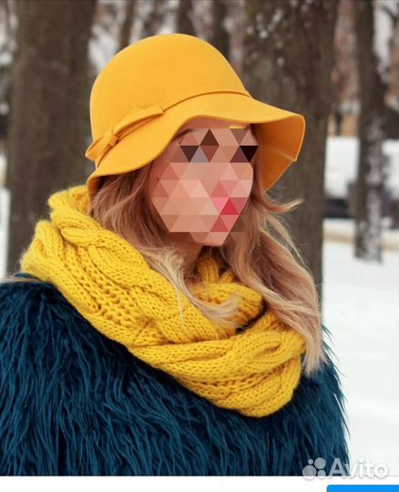 Шляпа жёлтая, размер 56