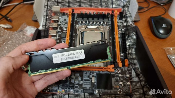 Мать LGA2011-3 E5 2620V3, 1x16 Гб DDR4