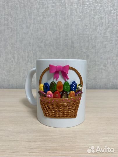 Кружка с декором Пасхи