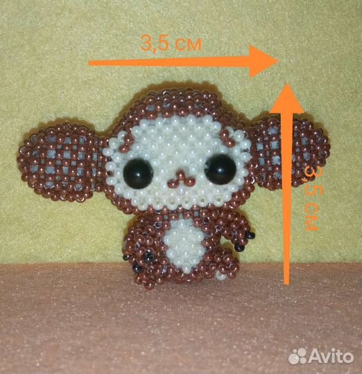 Амигуруми из бисера (чебурашка)