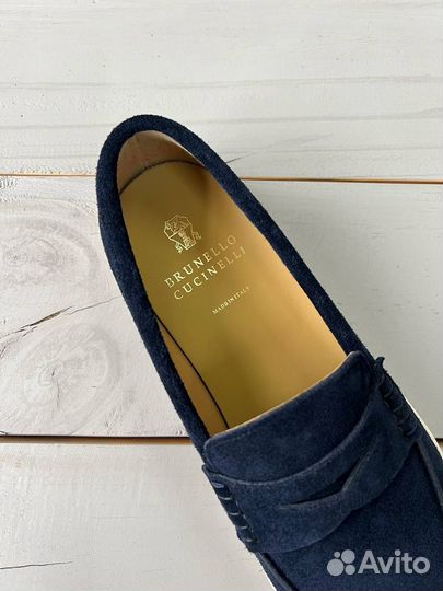 Лоферы Brunello cucinelli тем. син