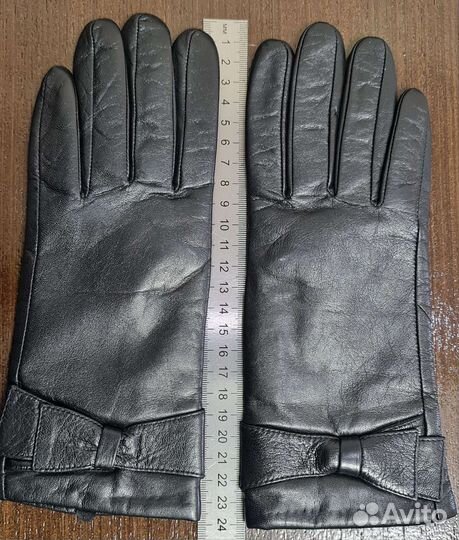 Перчатки женские кожаные р.7,5