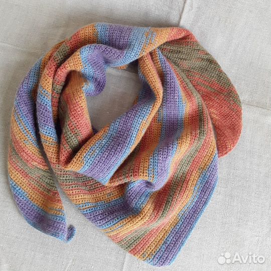 Шарф бактус вязаный ручная работа