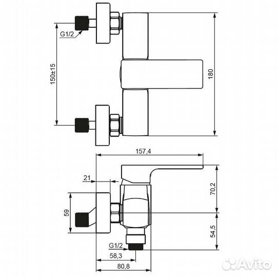 Смеситель для душа Damixa Gala 532000300 Черный матовый