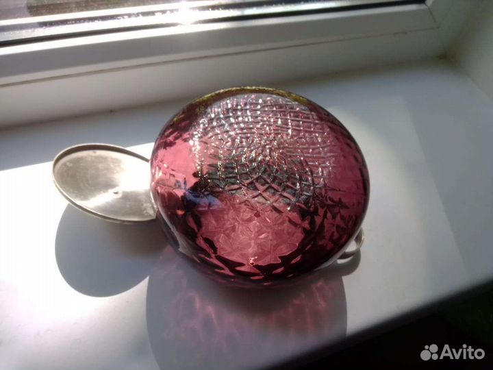 Сахарница новая цветное стекло СССР