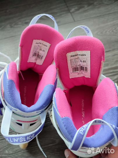 Роликовые коньки reaction раздвижные