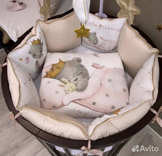 Мягкие бортики для детской кроватки