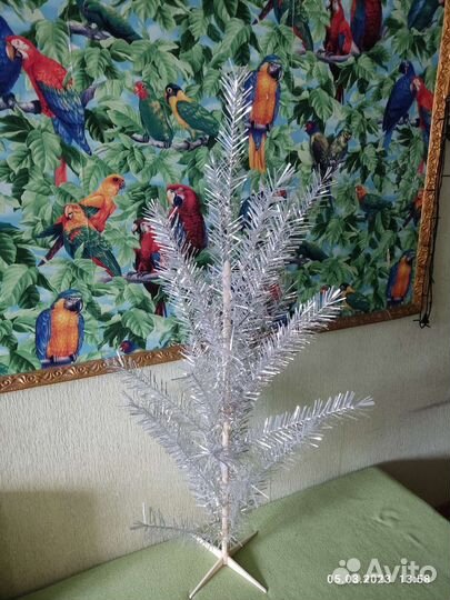 Елка искусственная серебристая СССР