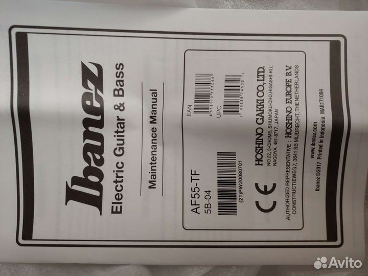 Полуакустическая гитара Ibanez af55 tf