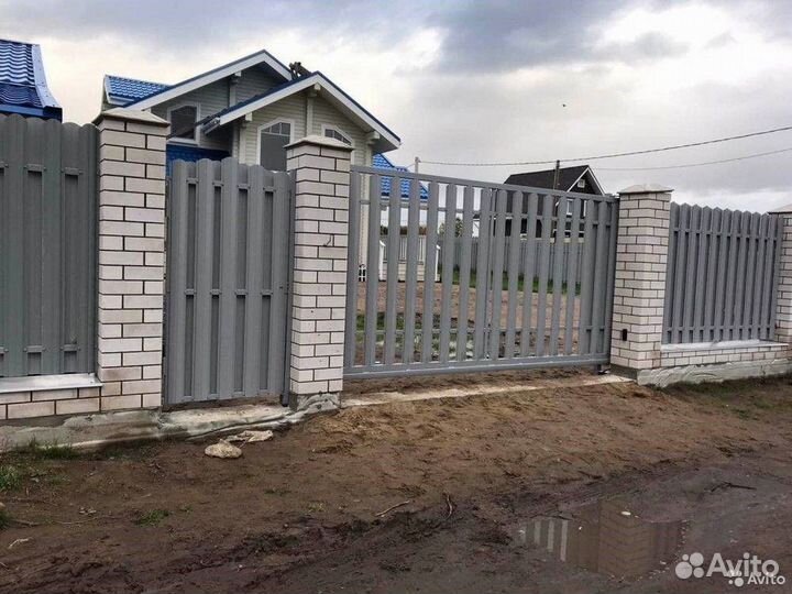 Откатные ворота своими руками