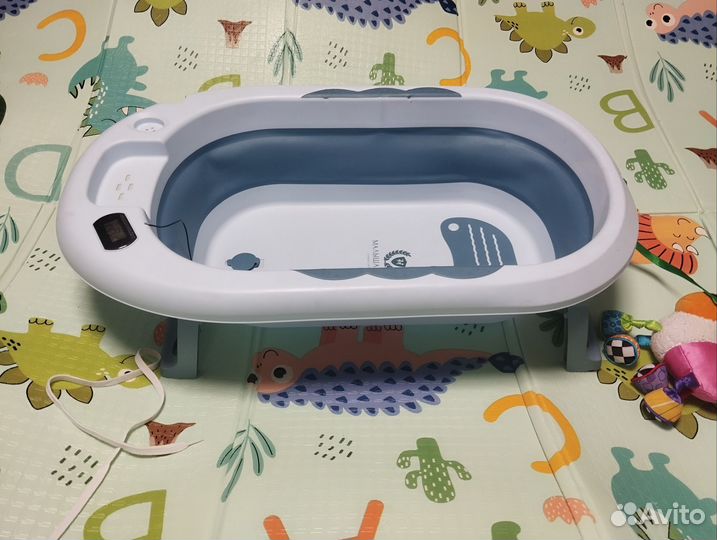 Ванночка детская (складная)с термоментором +матрас