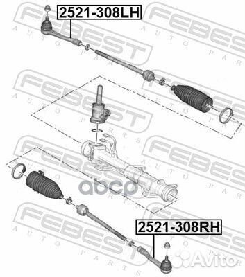 Наконечник рулевой правый 2521308LH Febest