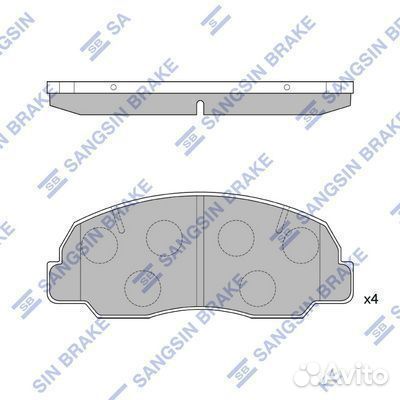 Колодки дисковые передние mazda b 1.8/2.0 81-85, d