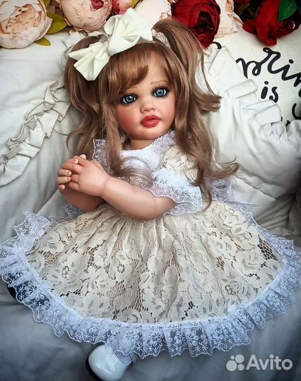 Кукла реборн силикон-виниловая 55см 3D роспись
